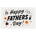 thumbnail image 2 of Decorative Design Happy Fathers Day Coffee Theme Banner Colorful Icons Sunshine Theme Party Decoration for Father's Day Celebration Indoor Decoration Family Gathering, 2 of 7