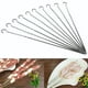 thumbnail image 2 of Pinchos de Acero Inoxidable Fugacal Juego de 10 para Asar Carne Barbacoa Picnic Plateado, 2 of 7