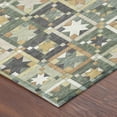 thumbnail image 3 of Addison Rugs Chantille Indoor/Outdoor Transitional Patchwork Basil Machine Washable Rectangle Rug, 10' x 14', 3 of 8