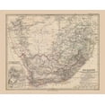 thumbnail image 2 of Stieler 24x20 White Modern Wood Framed Museum Art Print Titled - South Africa - Stieler 1885, 2 of 4