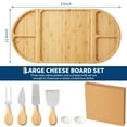 thumbnail image 2 of Danolapsi Charcuteri Board and Serving Set,Bamboo Cheese Board with Knife Set,Magnetic Long Charcuteri Boards Gift Set for Serving Food Platter Cracker Snack,Wedding Gifts,House Warming Gifts, 2 of 9
