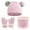 Pink, variant on LShunze Kids Winter Hat and Gloves Set, Girl Warm Knit Beanie with Pom Fleece Lined for Toddler Boys Girls 3-6 Years