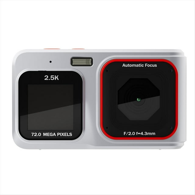 Mini Cámara Digital para Niños, 2,5 K, HD, 72 MP, Pantalla Dual, Cámara de Píxeles de Alta Definición, Zoom de 16X, Cámaras Monoculares con MP3 C