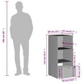 thumbnail image 4 of vidaXL Garden Storage Cabinet Black 50x55x115 cm Poly Rattan, 4 of 5