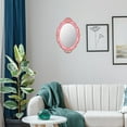 thumbnail image 2 of Vintage Mirror Small Wall Mirror Hanging Mirror 14.5 x 10 inchs Oval Pink, 2 of 5