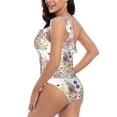 thumbnail image 4 of Easygdp Autumn Garden Women's One Shoulder Ruffle Monokini Bathing Suits with Removable Chest Pad, Quick Drying - X-Large, 4 of 8