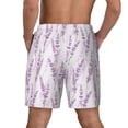 thumbnail image 4 of Uemuo Lavender Flowers Pattern Mens Swim Trunks Quick Dry Board Shorts with Mesh Lining, Stretch Beach Shorts Quick Dry No-Chafing Board Shorts-XX-Large, 4 of 9