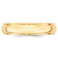 thumbnail image 3 of 10k Yellow Gold Solid Polished 5mm Half Round With Edge Band Size 10 Ring-Band Style-Ring for Women and Men, 3 of 3