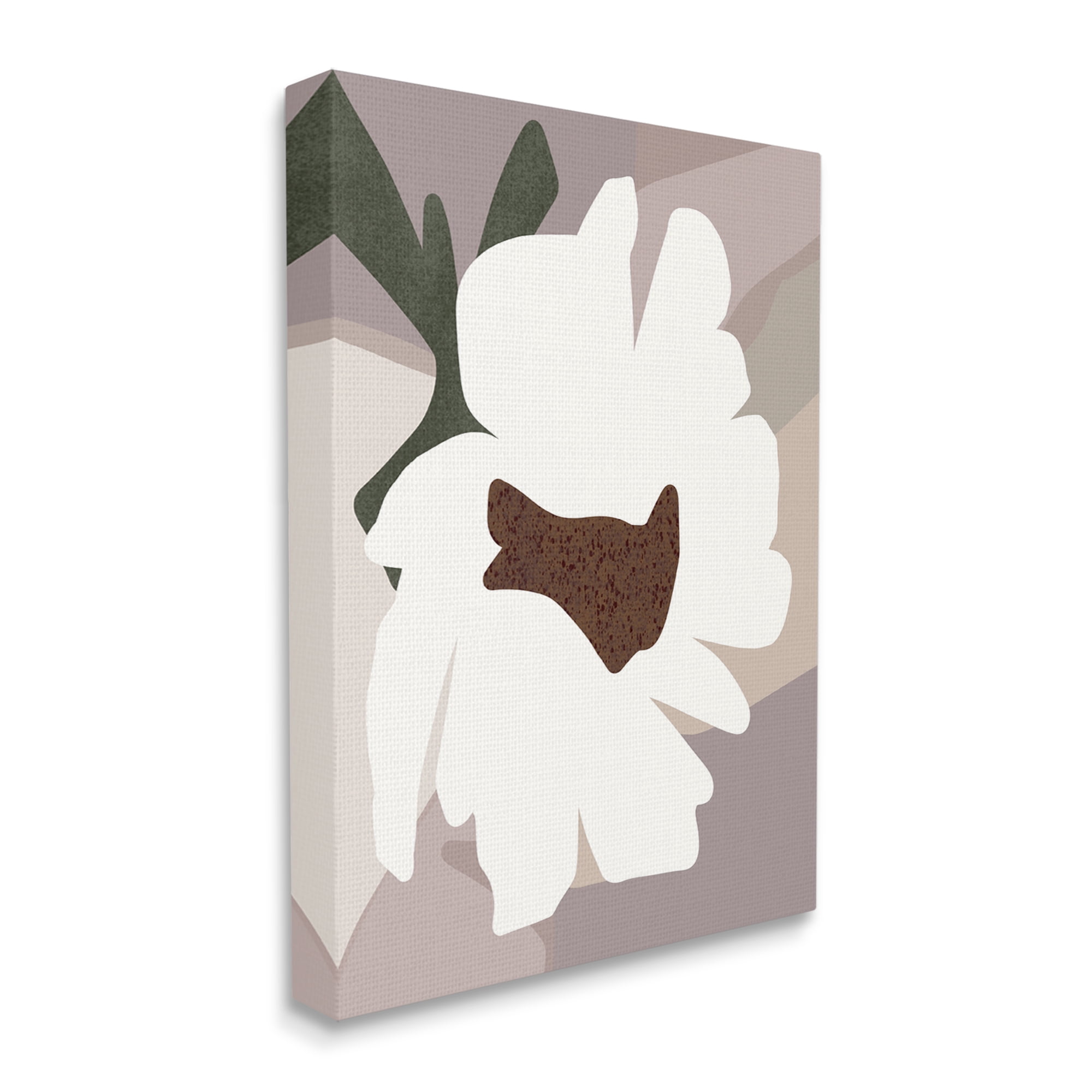 Stupell Industries White Contemporary Flower Botanical & Floral Painting Gallery Wrapped Canvas Art Print Wall Art, 30 x 40