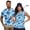 Blue Palm Tree, variant on Union Jack Golf Shirt for Couple Versatile Classic Fit Couples Matching Golf Polo Shirts Short Sleeve/Sleeveless Quarter Zip Pullover for Golf Running Sports