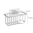 thumbnail image 3 of Piwvid 2-in-1 Sponge Holder for Kitchen Sink, Suction Cup Kitchen Caddy, No Drill Rustproof Sink Organizer for Place Dishwashing Brush Soap and Sponge, 3 of 7