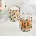 thumbnail image 2 of Yayeee 4 Pack Qtip Holder Bathroom Cotton Swab Canister with Lid Clear Dispenser Set, Pastel Pink Stars, 2 of 6