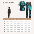 thumbnail image 5 of Women's Pajamas Set Crew Neck Loungewear Sleepwear Short Sleeve Top Pants Pj Sets, Cool Skulls Gothic Day Of The Dead, 5 of 6