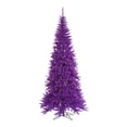 thumbnail image 1 of Vickerman 90" Plastic Fir Slim Unlit Artificial Christmas Tree in Purple, 1 of 3