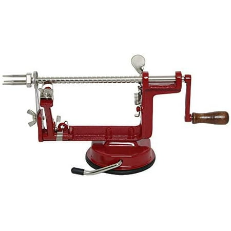

Johnny Apple Peeler Corer Slicer Pie Maker Stainless Steel Blades Red VKP1010