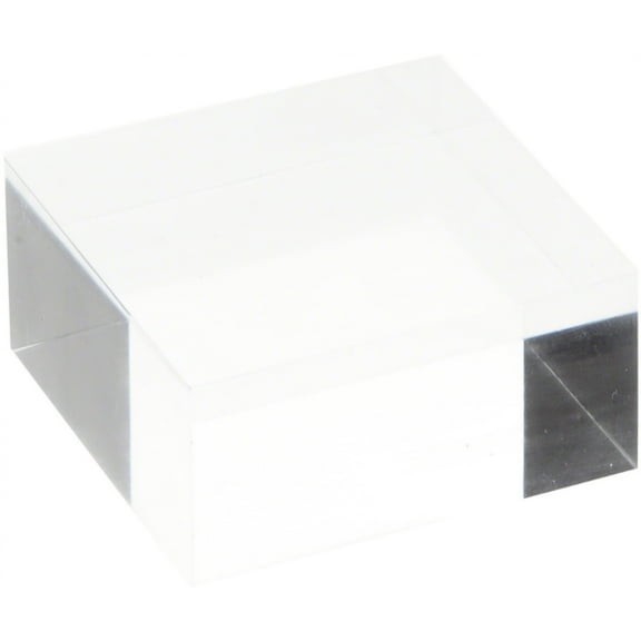 Plymor Clear Polished Acrylic Square Display Block, 1" H x 2" W x 2" D