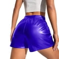 thumbnail image 3 of Harpily 2025 Intimates Ladies Leather Shorts Multi Colored High Waisted Stretch Casual Shorts, 3 of 5