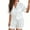 White, variant on Tnhcen Women's Cotton Pajamas Set Short Sleeve Sleepwear Soft Button Down Nightwear Homewear Set XL-5XL