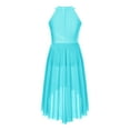 thumbnail image 2 of YONGHS Kids Girls Ballet Lyrical Dance Dress Sleeveless Halter Contemporary Dancing Costume Light blue 6, 2 of 5