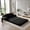 Black, variant on 2-Seater Micro Corduroy Sofa Bed with Removable Cover - White