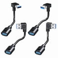 thumbnail image 2 of USB 3.0 Extension Cable 90 Degree Angled Connector Wire Male to Female Adapter Cord for Computer Accessories Black, 2 of 10