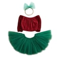 thumbnail image 1 of Infant Summe Strapless Off Shoulder Top + Princess Skirt + Hairbandr Outfits, 1 of 10