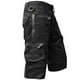 thumbnail image 5 of Pantalones cortos de trabajo de algodón puro para hombre, holgados, de pierna recta, de verano, de gran tamaño, a la moda, casuales, de largo medio, con múltiples bolsillos, 5 of 5