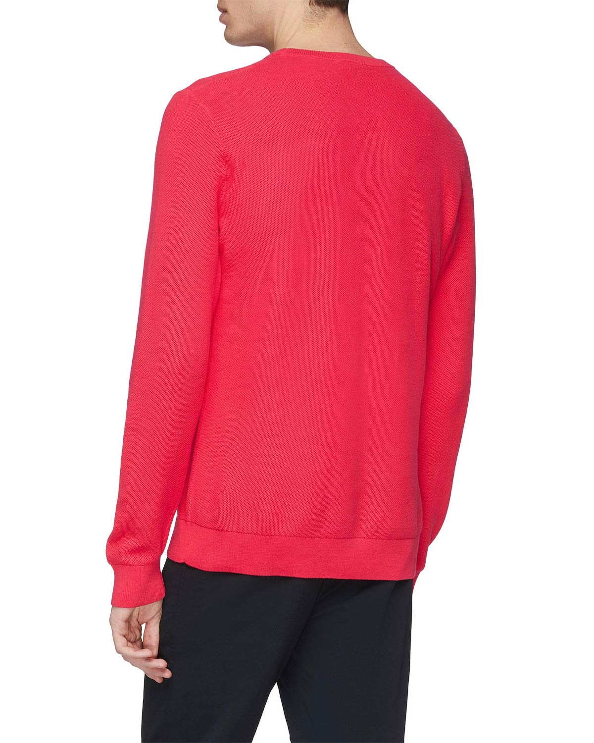 Theory Men's Riland Pique Crewneck Cotton Sweater