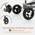 thumbnail image 6 of LINLUX 3 in 1 Convertible Baby Stroller, Infant Stroller with Big Wheel, Kids Pushchair Dark Grey, 6 of 7