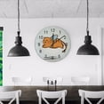 thumbnail image 3 of SKYSONIC Silent Wooden Round Wall Clock Fly Cat Non Ticking Battery Operated Clocks for Home Office Living Room Bedroom, 3 of 6