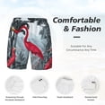 thumbnail image 5 of Lsque Mens Swim Trunks Flamingo On The Jungle Pattern - Bathing Suit Compression Liner - Beach Swim Shorts Swimwear - (S-3XL) - Stretch Quick Dry -X-Large, 5 of 9