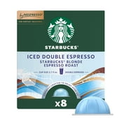 Nespresso Bundle, Vertuo Pop Machine and Starbucks Iced Double Espresso Capsules, 16 Pods