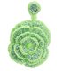 thumbnail image 3 of Cuelga Los Pendientes Rose Flower Design Beads Exquisitos Para Mujeres Niñas Joyería Verde Yinane Dangle Earrings for Women Girl, 3 of 8