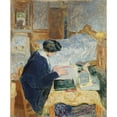 thumbnail image 2 of Édouard Vuillard 15x17 Gold Ornate Wood Frame and Double Matted Museum Art Print Titled - Lucy Hessel Reading (Lucy Hessel Lisant) (1913), 2 of 4