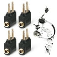 thumbnail image 4 of Methold Convertidor de Audio de alta definición para viajeros, adaptador de avión para aficionados, 4 pack/lote Cables de audio/vídeo, 4 of 4