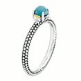 thumbnail image 3 of Bague Antique Turquoise en Argent Sterling & 14k Stackable Expressions Taille 7, 3 of 3