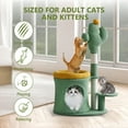 thumbnail image 6 of ABSOKE 32" Cat Tree,Cat Tower with Cactus Cat Scratching Post,Cozy Cat House for Indoor Cats,Green, 6 of 8