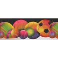 thumbnail image 2 of Colorful Football Baseball Soccer Ball Black Modern Wallpaper Border Sport Design, Roll 15' x 8.5", 2 of 3