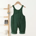 thumbnail image 4 of REDARER Girls Corduroy Overalls Autumn Toddler Baby Jumpsuit Cute Denim Style Pants with Adjustable Straps for Playful Comfort and Fashion,Size:3-4 Years, 4 of 6