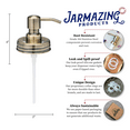 thumbnail image 2 of Jarmazing Products Classic Vintage Styled Brass Mason Jar Soap Dispenser Lids - One Pack - For all Regular Mouth Canning Jars, 2 of 2