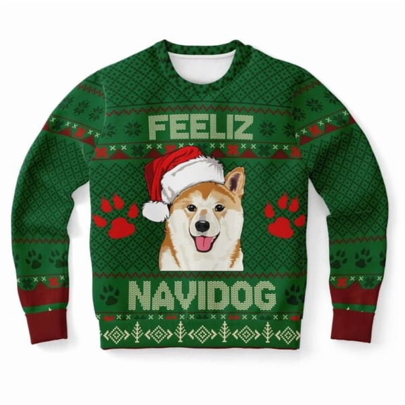 Shiba Inu Feliz Navidog Christmas Sweater, Christmas Sweater, Christmas Sweater, Funny Xmas Sweaters