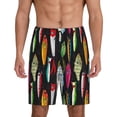 thumbnail image 1 of Balery Colorful Fishing Lures Pantalones cortos de pijama de punto de algodón para hombre con cinturilla y bolsillos-4X-Large, 1 of 6