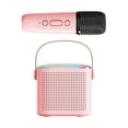 thumbnail image 1 of Portable Bluetooth Speaker with Wireless Microphone, Handheld Mics Speaker Machine, Portable Speaker System for Playroom Family Outing Y1 Pink Single Mic, 1 of 8