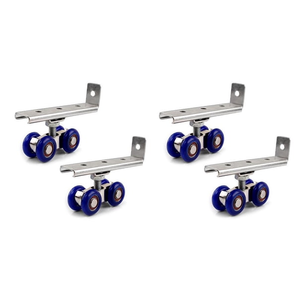 Kenally 2 unids/set rodillo de puerta corredera 4/8 ruedas Hardware rueda de pista polea suministros para el hogar accesorios de Metal para el 71x34x20mm 2piezas Kenally CBP000546