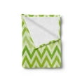 thumbnail image 2 of Lime Green Soft Flannel Fleece Blanket, Chevron Traditional Zig Zag Pattern with Symmetric Lines Tribal Modern Pattern, Cozy Plush for Indoor and Outdoor Use, 50" x 70", Pale Green, by Ambesonne, 2 of 5