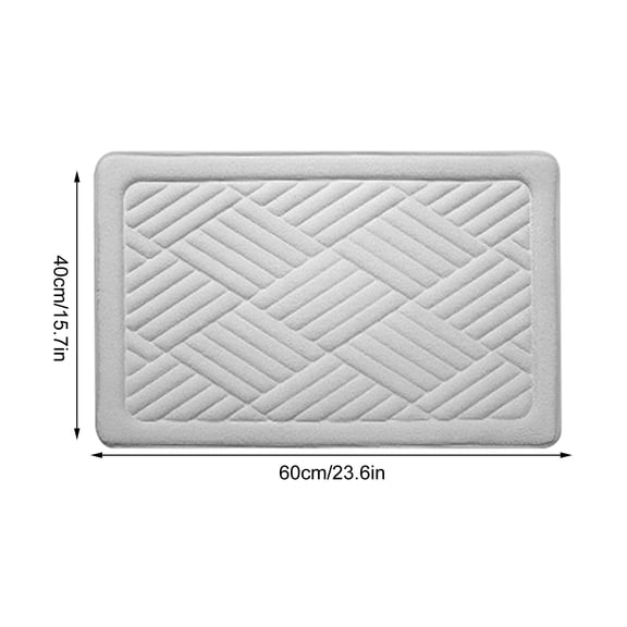 Rkxzt Floor Mats Absorbent Non-slip Bathroom Floor Mat 40x60cm Polyester Foam Toilet Restroom Entrance Mat Small Size Home Textiles|Polyester,Gray