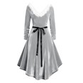 thumbnail image 4 of Christmas Dresses for Women Velvet Cocktail Dress 2025 Fall Christmas Holiday Dress Long Sleeves Party Formal Dress, 4 of 7
