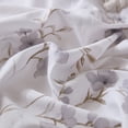 thumbnail image 6 of Floral Duvet Cover - 100% Nature Cotton Reversible Grayish Flower Bedding Set with Zipper Closure, 3 Pieces Soft & Breathable Beige Comforter Cover, 6 of 8