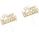 thumbnail image 2 of Lo mejor de Londres 10 Pack Feliz Cumpleaños Pastel Toppers Oro Decoraciones Feliz Sencillez, 2 of 3