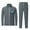 Gray, variant on BXINGOHAI Mens Fashion 2 Piece Sweatsuit Drawstring Full Zip Long Sleeve Tracksuit Graphic Stand Collar Sweatshirt and Elastic Waist Sweatpants Running Workout Suit Sets Today Army Green,M